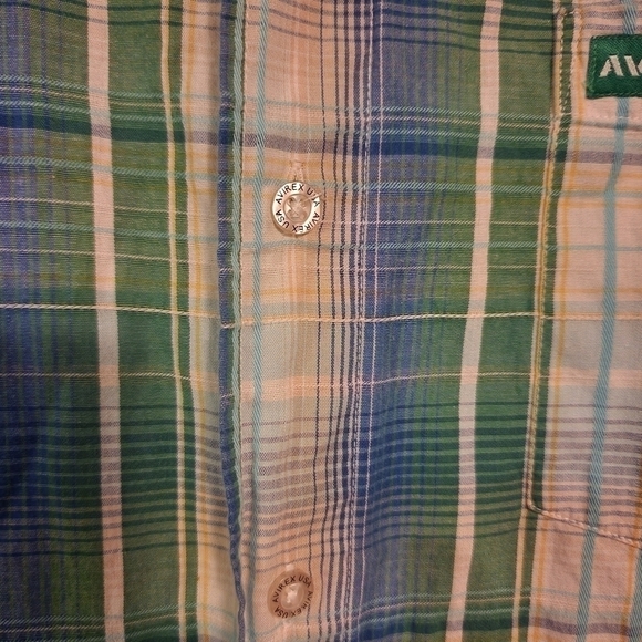 Avirex Men's Plaid Button Down Short Sleeve Shirt Size XL - Picture 4 of 9